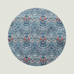 Little Acorn Liberty Square Scarf 'Strawberry Thief' - Blue