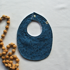 Little Acorn Liberty Bib 'Emma & Georgina' - Denim Blue