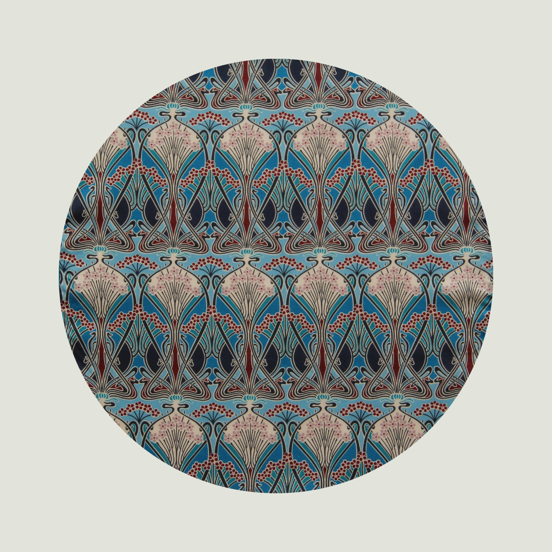 Little Acorn Liberty Square Scarf 'Ianthe' - Blue/Tan