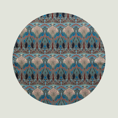Little Acorn Liberty Square Scarf 'Ianthe' - Blue/Tan