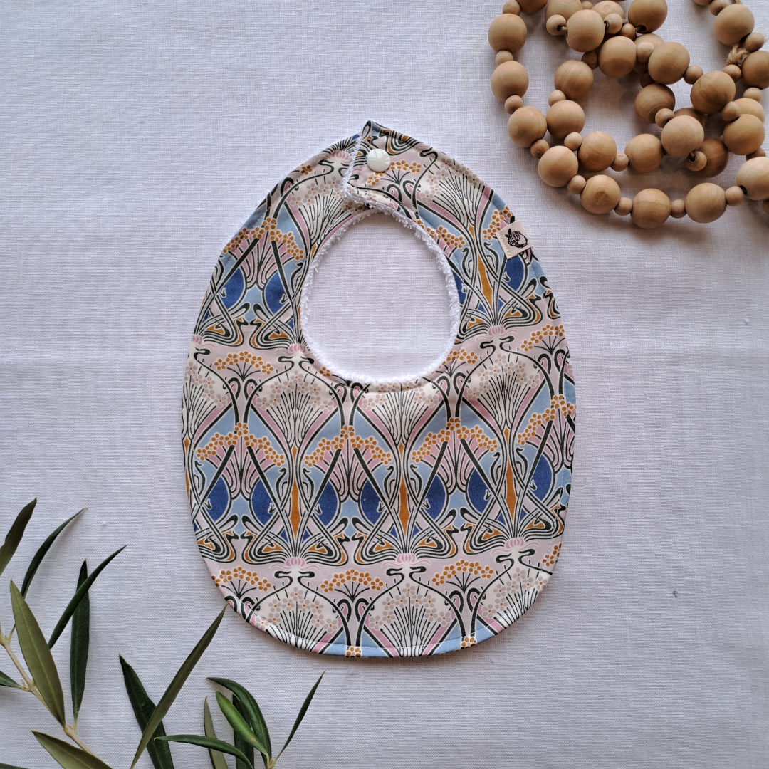 Little Acorn Liberty Bib 'Ianthe' - Smokey Blue