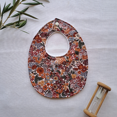 Little Acorn Liberty Bib 'Margaret Annie' - Rust