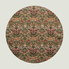 Little Acorn Liberty Square Scarf 'Strawberry Thief Spring' - Sage