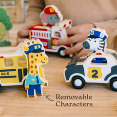 Wooden Pull Back Cars