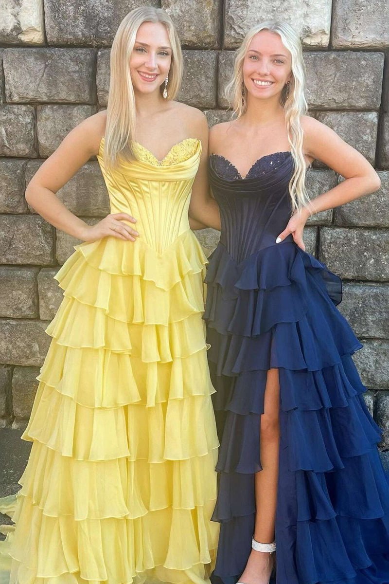 Strapless Satin A-Line Prom Dress - Image 20
