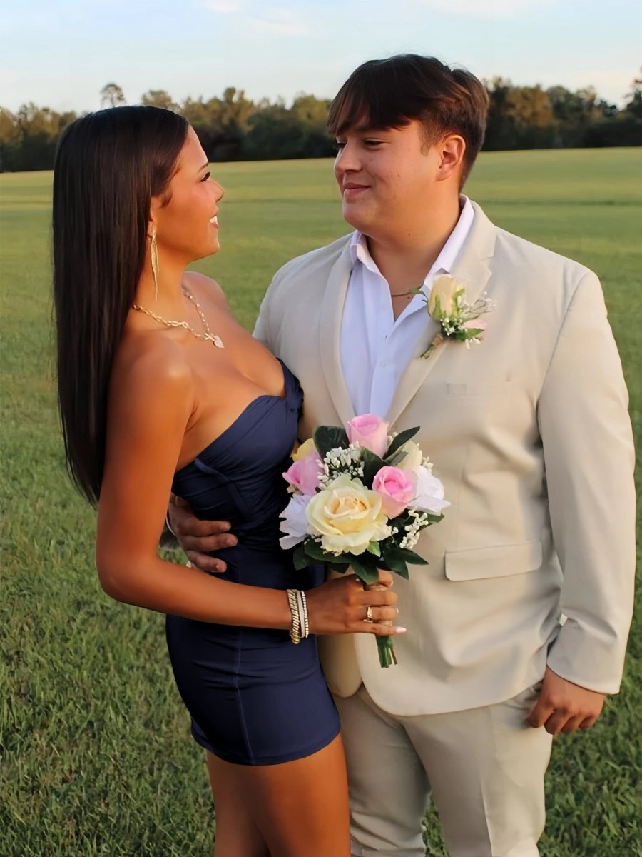Strapless Fit and Flare Homecoming Dress - Image 12