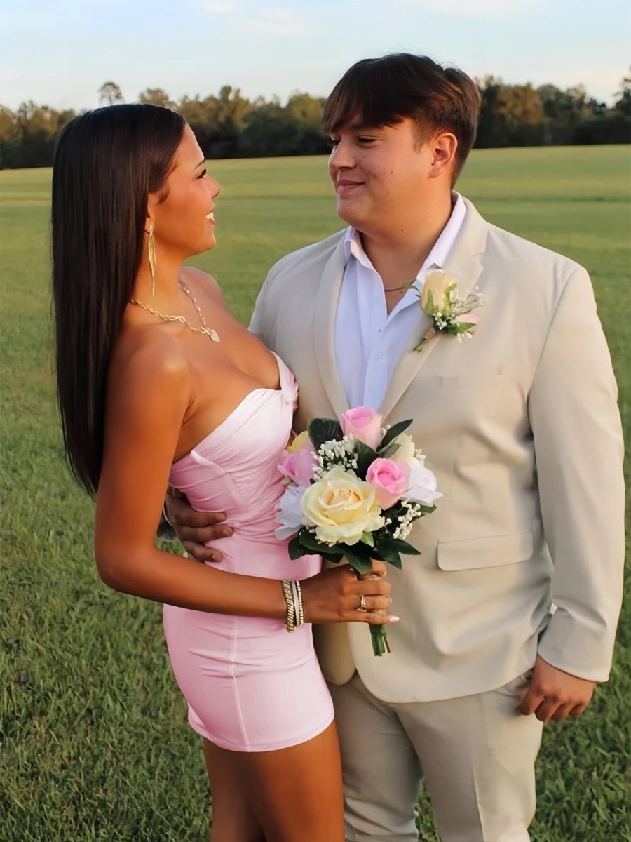 Strapless Fit and Flare Homecoming Dress - Image 10