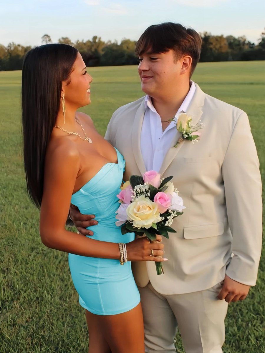 Strapless Fit and Flare Homecoming Dress - Image 6