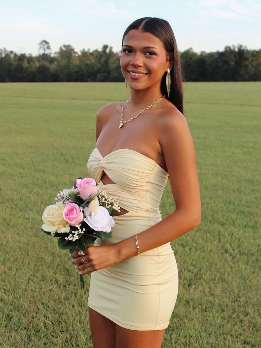 Strapless Fit and Flare Homecoming Dress